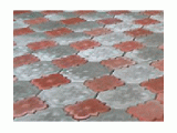 Брусчатка "Клевер краковский" сочетание серого и красного достойное бетонное покрытие для вашего двора.