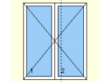Дверь входная двухстворчатая 1800*2200 Passage-Line стеклопакет 4-16-4 однокамерный